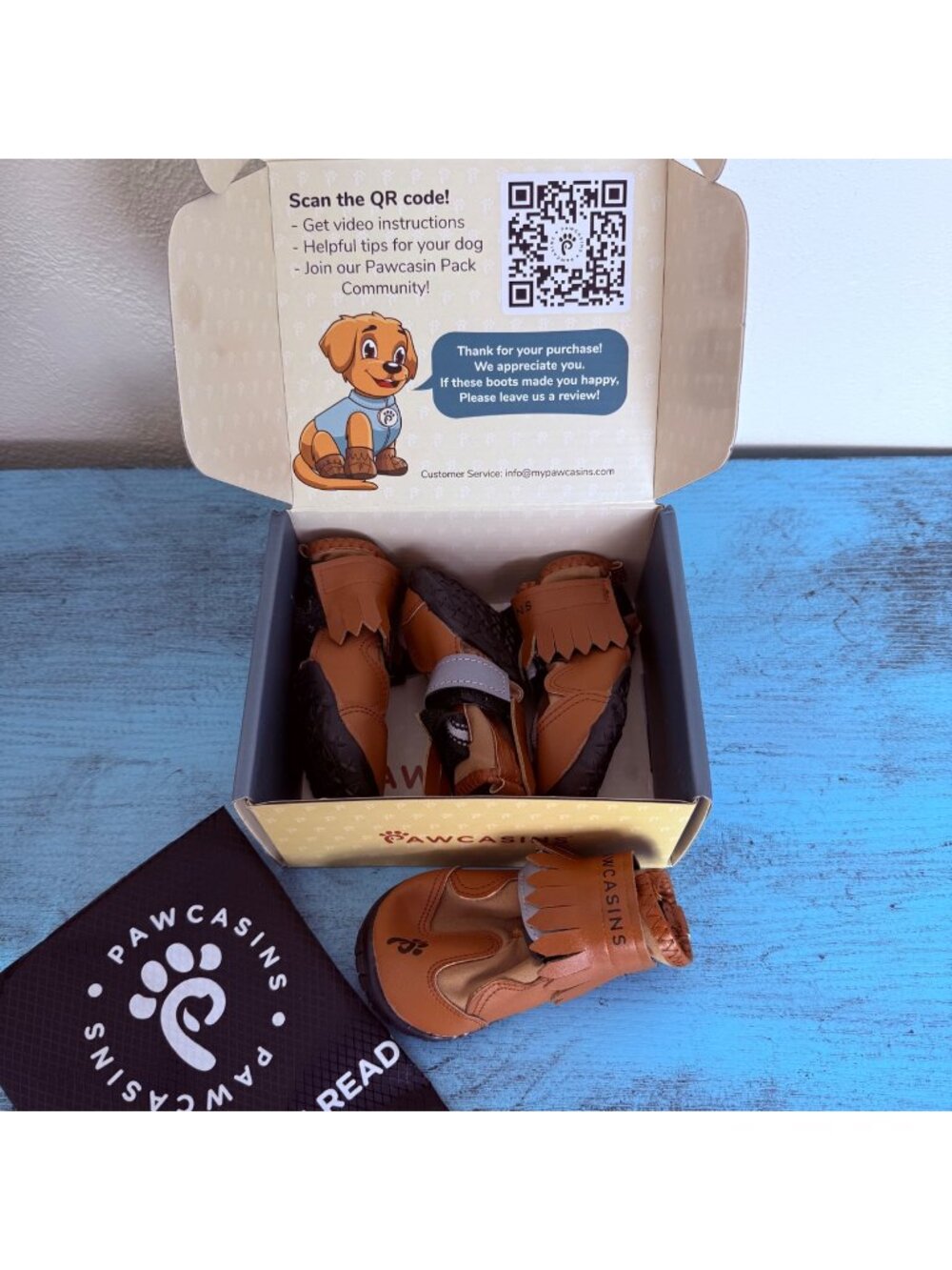 Pawcasins Dog Shoes - Durable Waterproof Anti-Slip Boots For Dogs Size 6 NEW